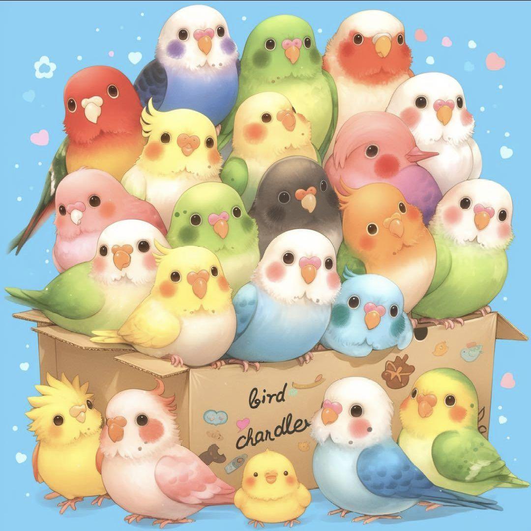 ❀ハンドメイドオーダー用 パネルサンプル❀インコ・シマエナガ