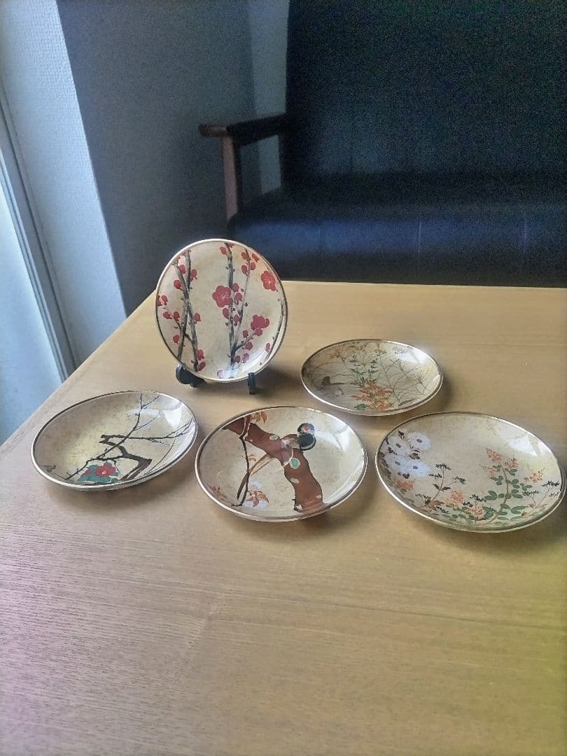川村ガラス 尾形光琳図柄小皿5枚セット - メルカリ