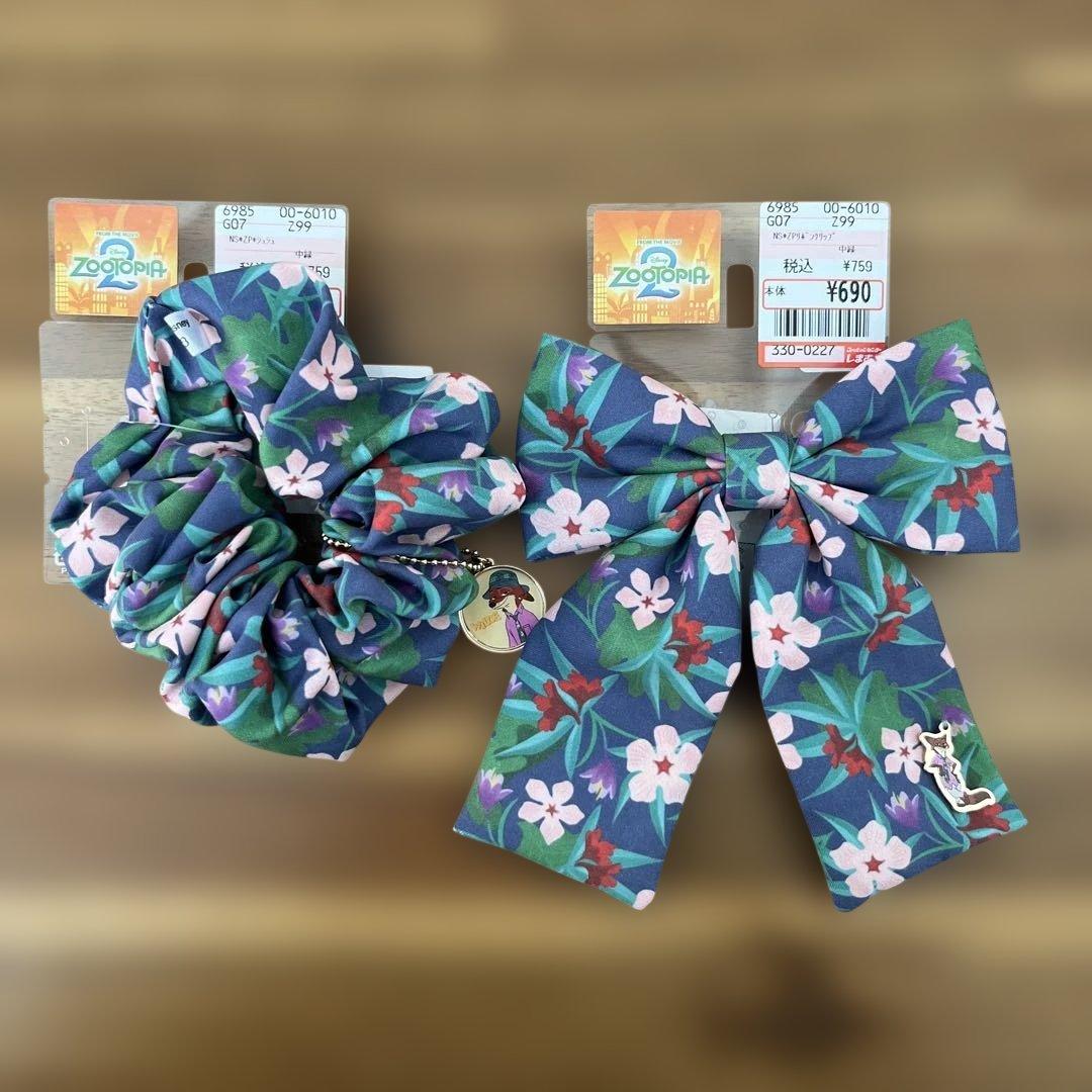 新品タグ付き】しまむら ディズニー ズートピア ヘアクリップ シュシュ