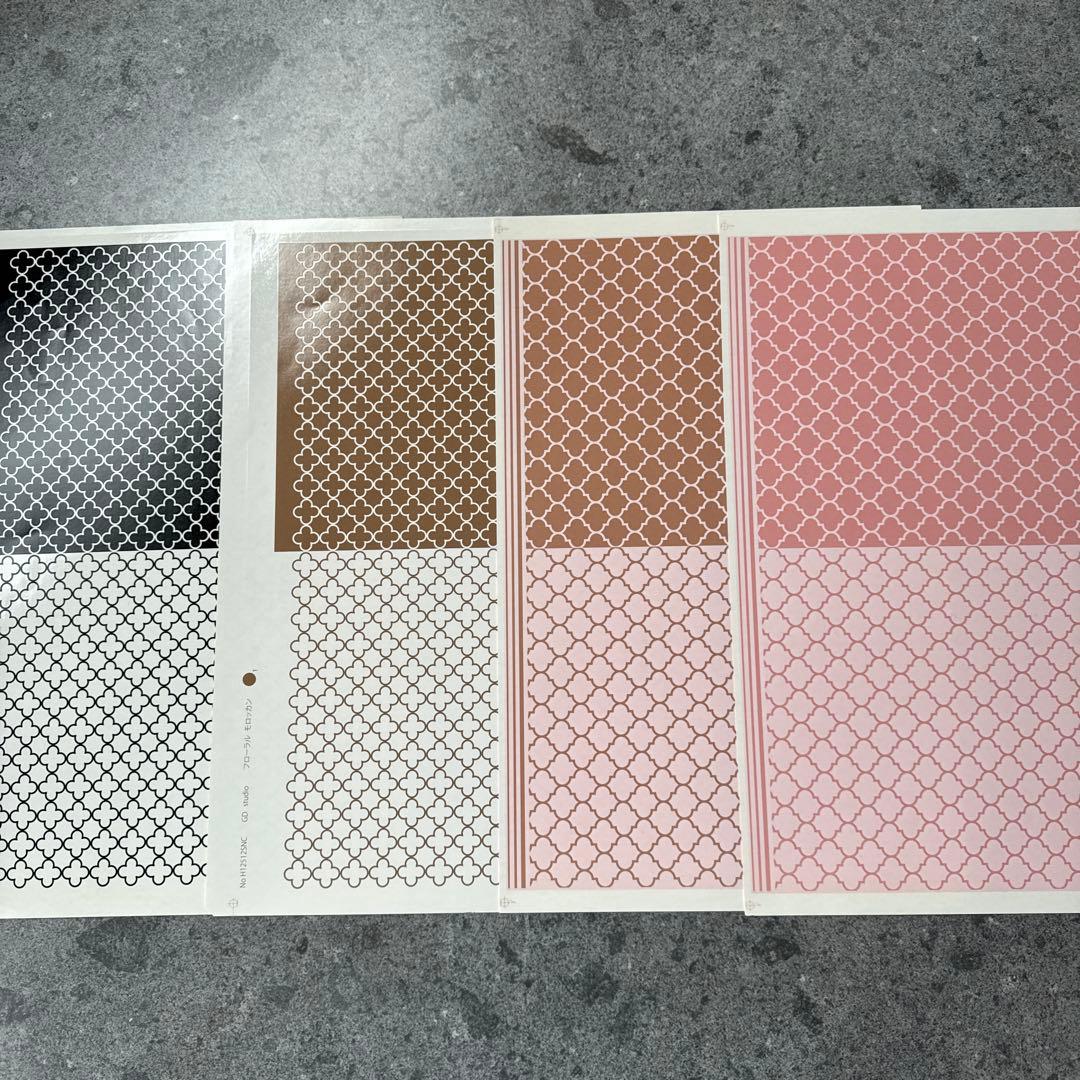 ポーセラーツ転写紙　モロッカン柄他23枚　ヴォーグ社他