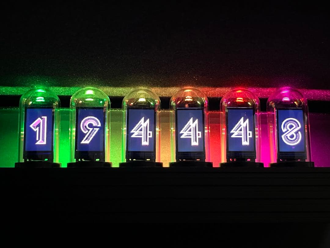 ギ*オ様 ニキシー管風デジタル時計 Elekstube IPS