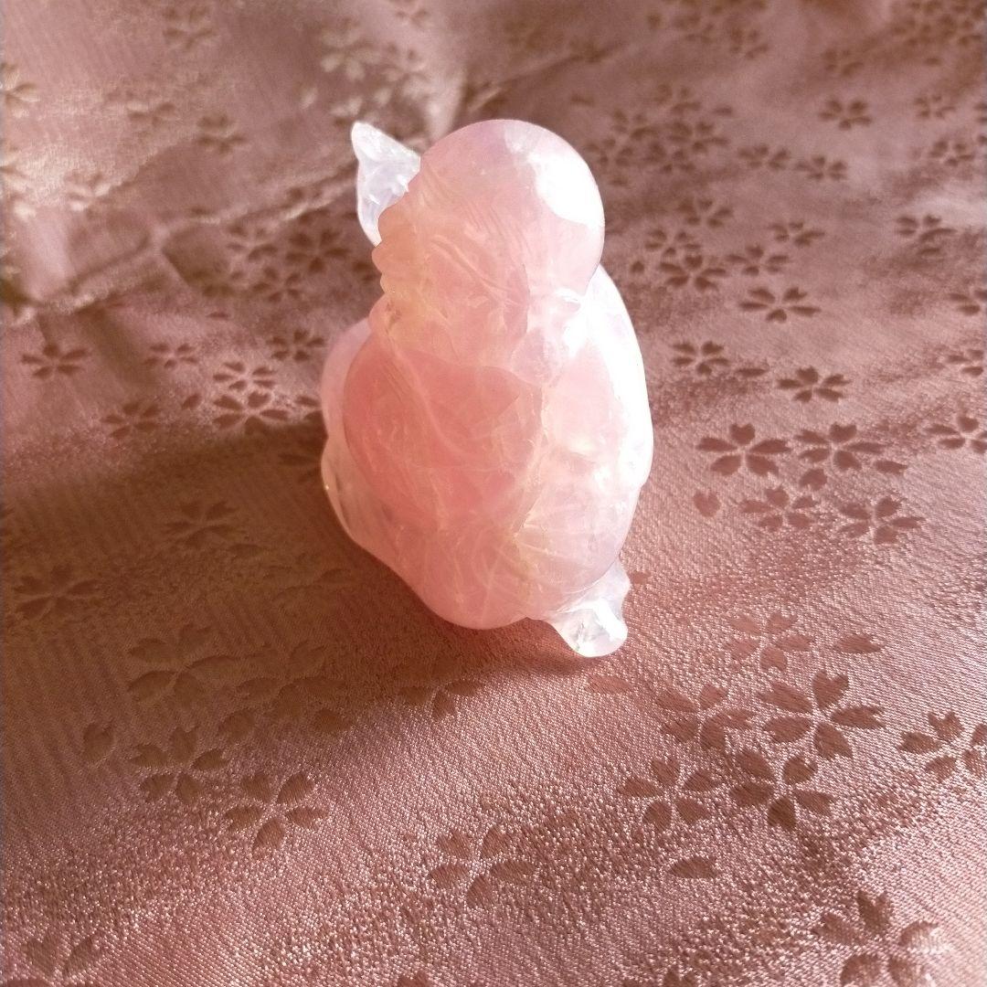 布袋様像 ローズクォーツ