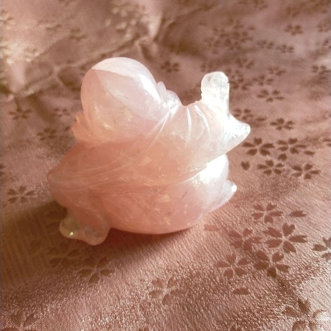 布袋様像 ローズクォーツ
