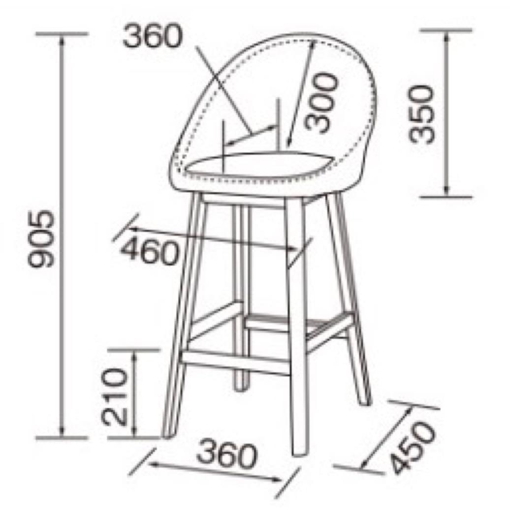 【新品未使用】カウンターチェア / ナチュラル ライトグレー大幅再値引き！