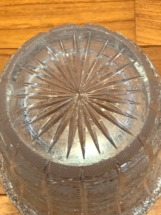 値下げしました！ボヘミアグラス　花瓶　16×20.5cm