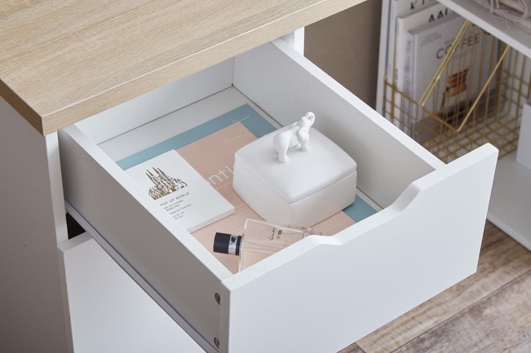 【送料無料】【幅120cm】収納付きデスク 机 引き出し 大容量 学習 事務机