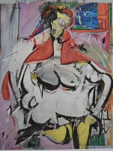 ヴィレム・デ・クーニング、女、希少画集画、新品額装付