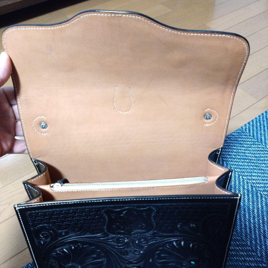 本革、セカンドバッグ、オーダーメイド、柄特殊