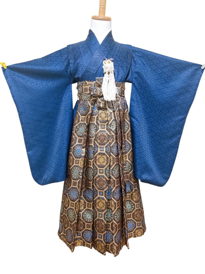 7歳フルセット♡七五三　男の子　一式　鷹　青系　水色