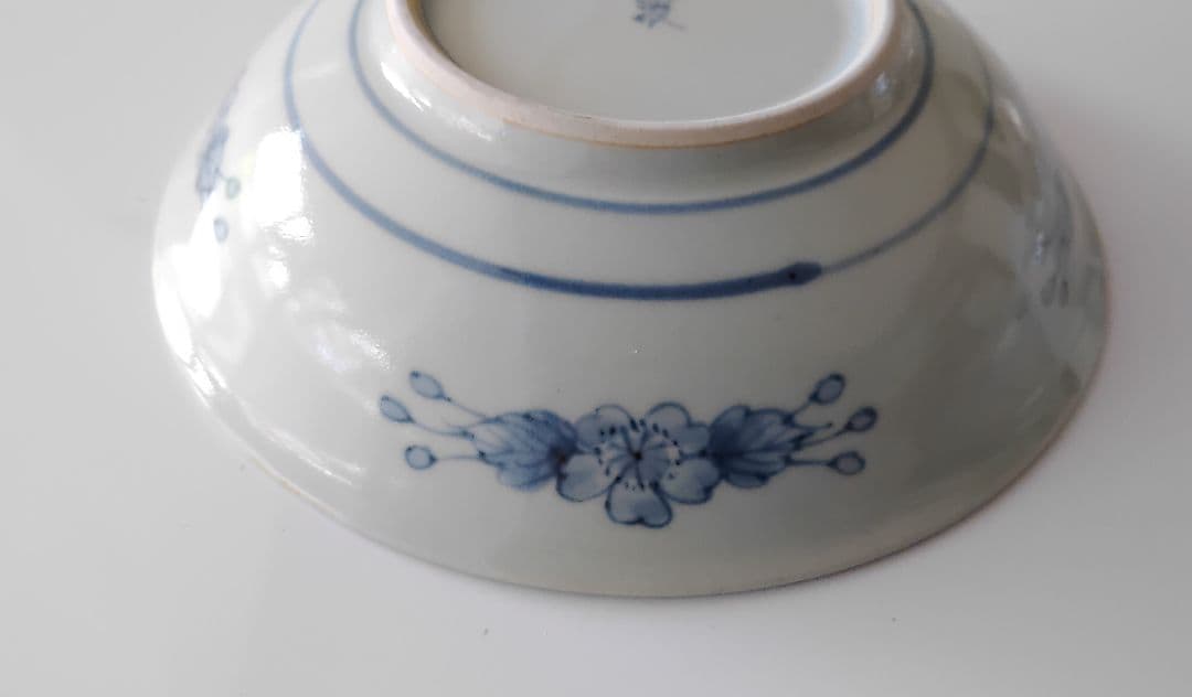 金継ぎ　四方花紋鳥図　小鉢　五個　六代佐藤走波　有田焼　手造　手描