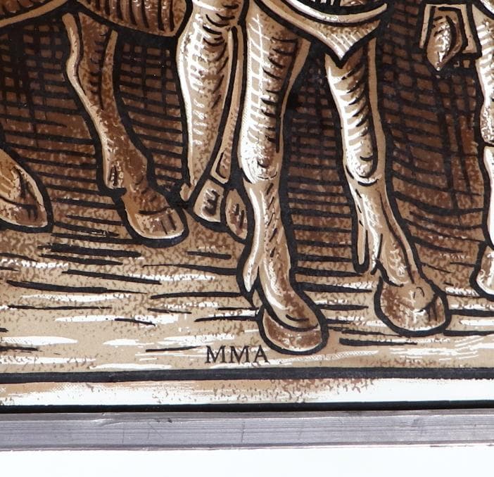 馬に乗った楽器隊 ヴィンテージ ステンドグラス メトロポリタン美術館