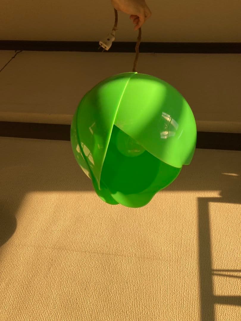 レトロ　チューリップ　ペンダントライト 花びら フロアライト　コンセント　緑