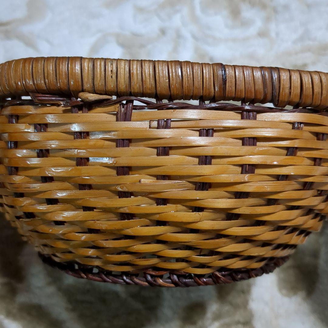 籠 カゴ バスケット 民芸品 竹かご 果物カゴ お菓子かご 昭和レトロ