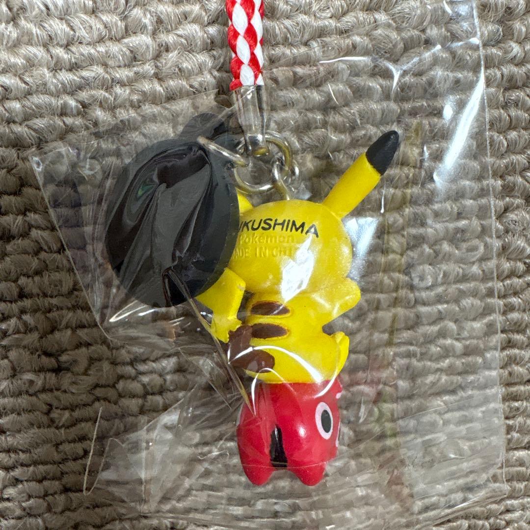 ポケモン ご当地 ピカチュウストラップ 福島限定 赤べこ - メルカリ