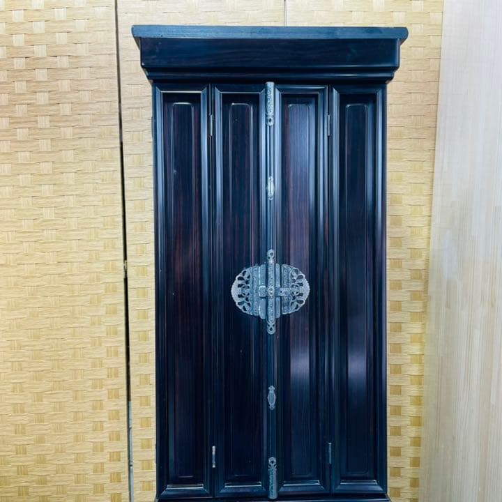 仏壇　黒檀　黒炭　仏具セット　観音開き