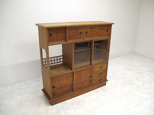 美品　屋久杉茶棚　 茶タンス/茶箪笥/飾り棚/サイドボード/リビングボード