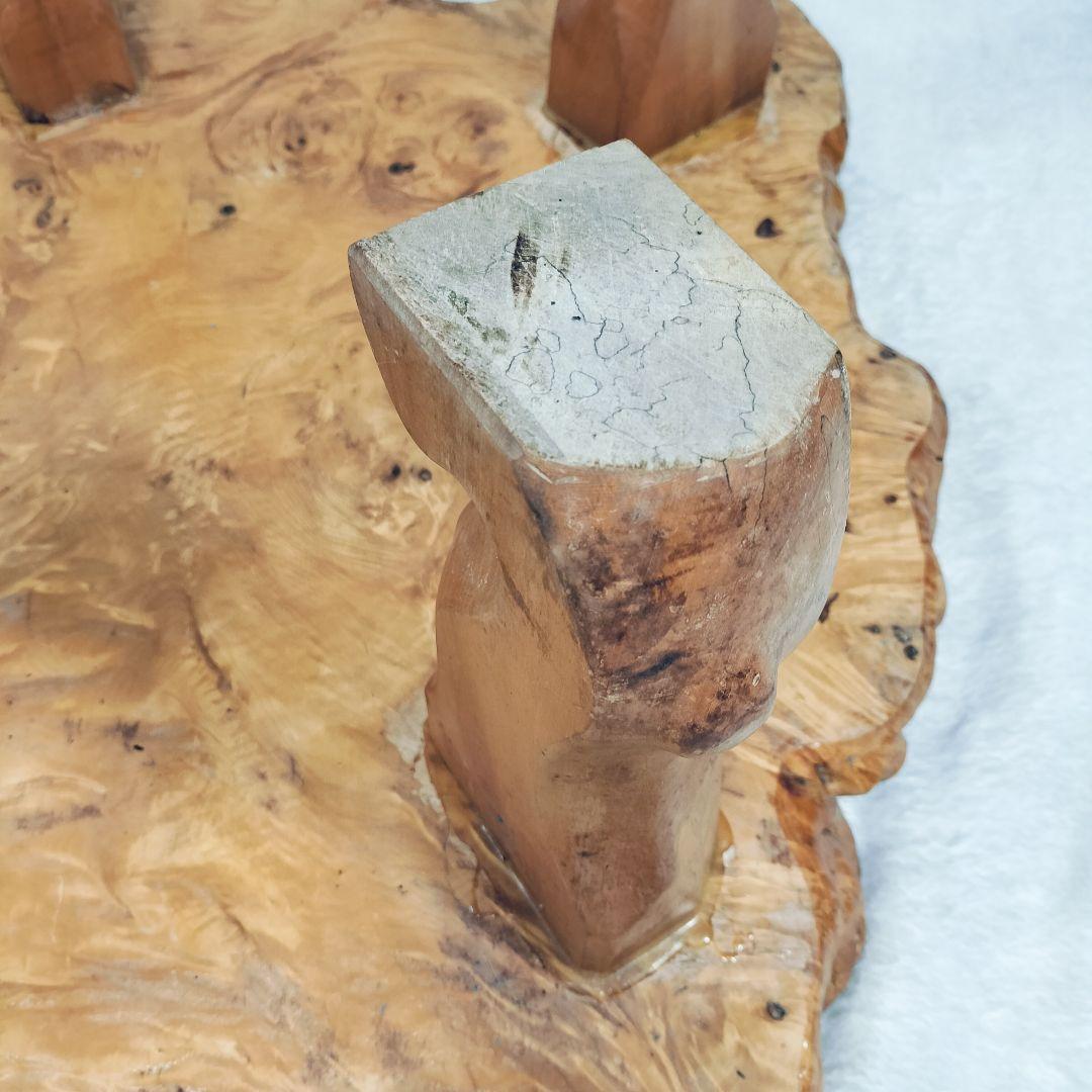 【一点物】天然 木の根テーブル 座卓 センターテーブル 無垢材 厚み6.5cm