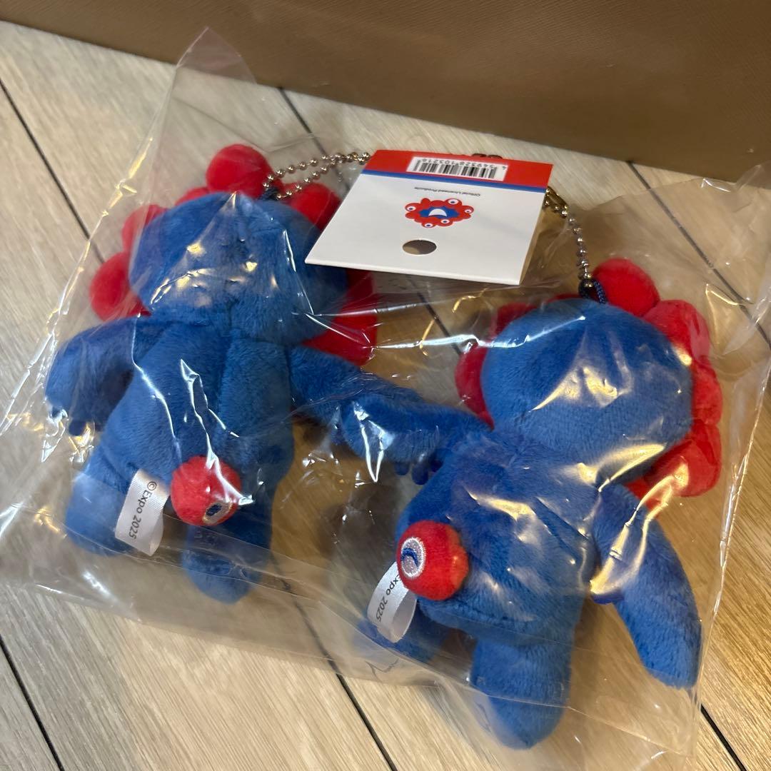 万博 ミャクミャク ペア マスコットキーホルダー 手つなぎ 新品
