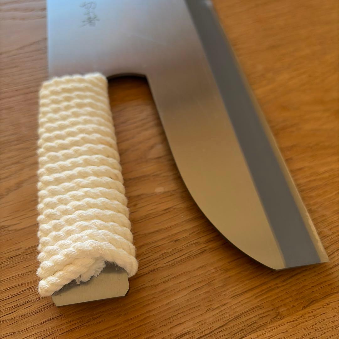 光山作 切れ者 麺切包丁 A-1012 300mm 安来鋼青紙Ⅱ号 手縄 蕎麦