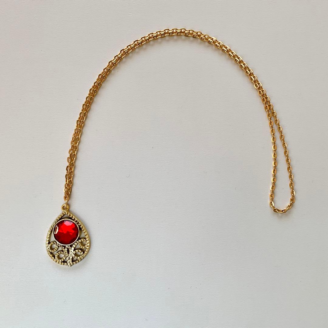 レトロネックレス しずく セボンスター昔☆赤 - メルカリ