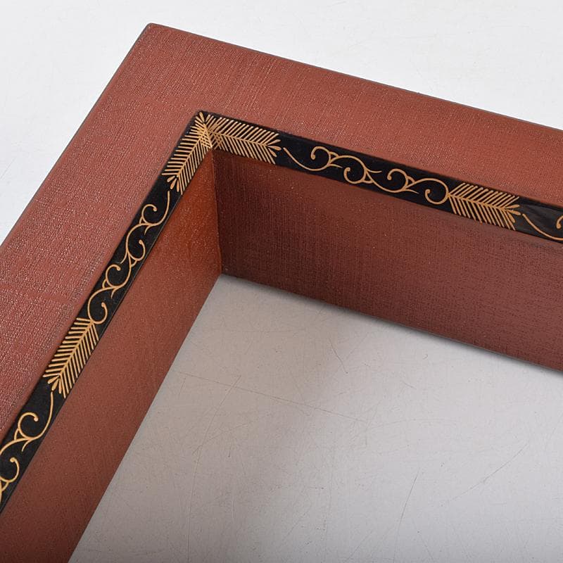 Bambi様専用茶道具 上杉満樹作 松唐草蒔絵 炉縁 共布共箱 C