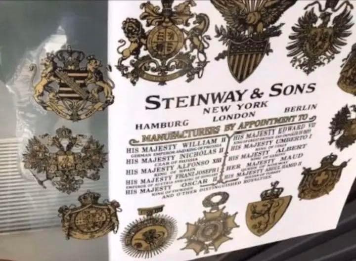 スタインウェイ サウンドボード 響板 デカール ステッカー Steinway B