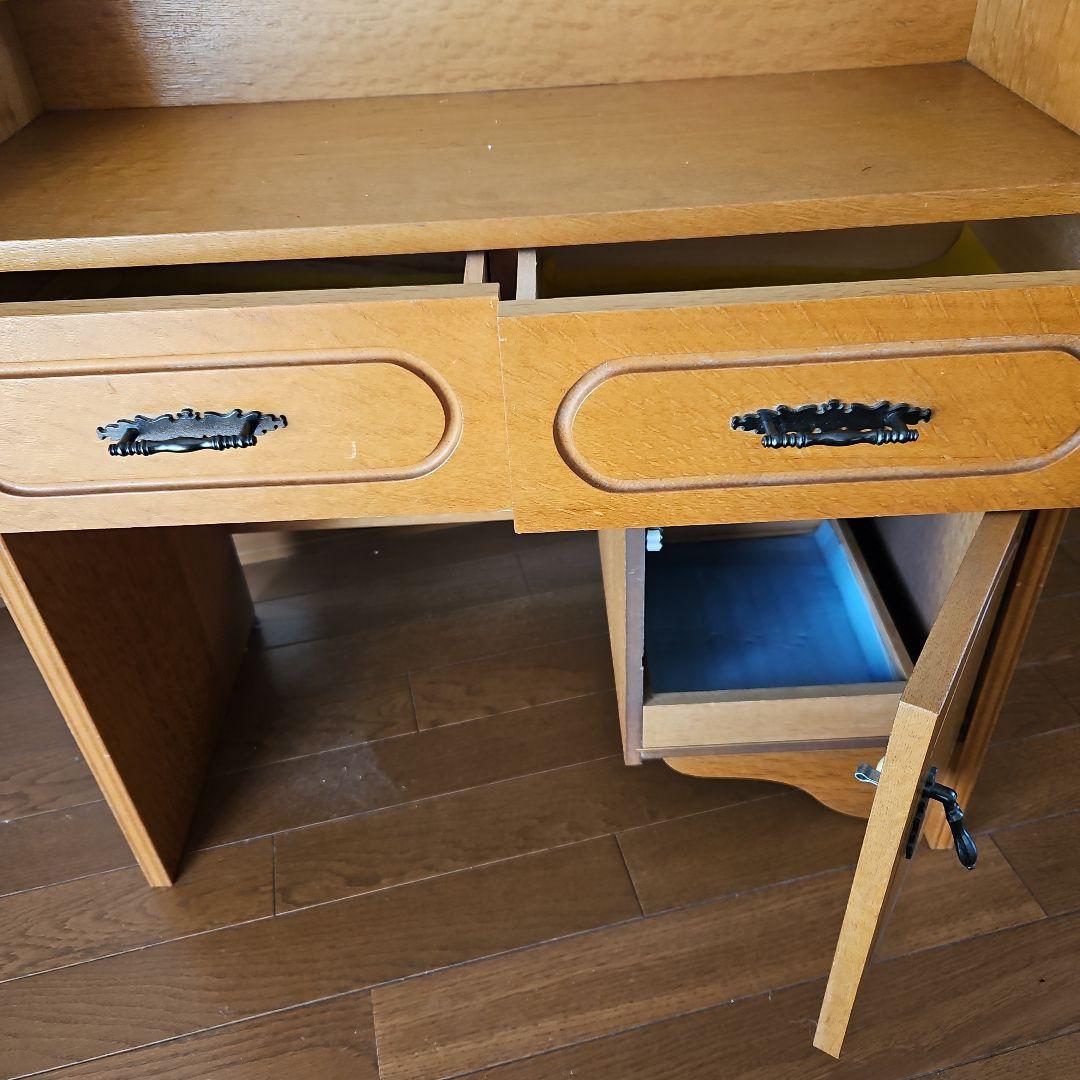 昭和レトロ　木製ドレッサー・ミラー付き