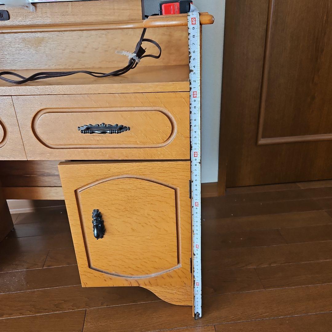 昭和レトロ　木製ドレッサー・ミラー付き