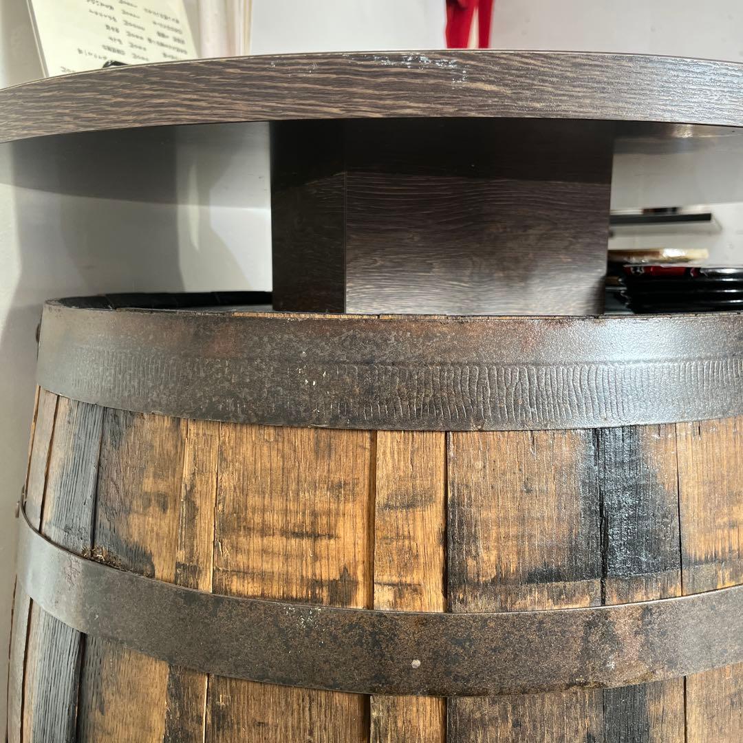 引取限定木製バレルスタイルテーブル 直径約65cm サントリー山崎ディスプレイ樽