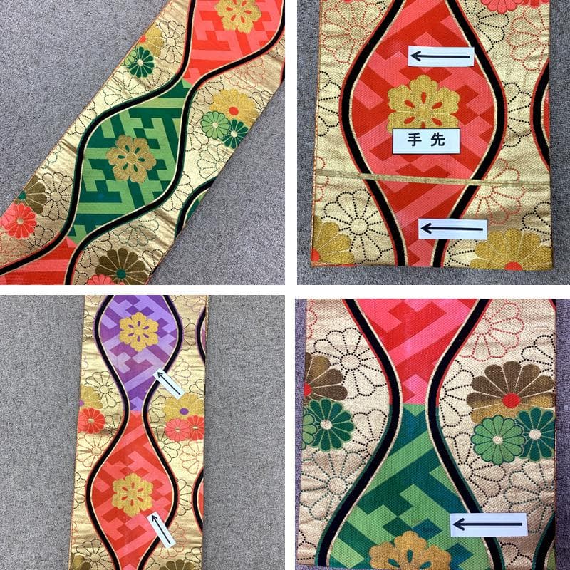 601ag44□七五三 七歳 女児 着物&袋帯 有松鳴海絞 蜘蛛絞り 紫□美品