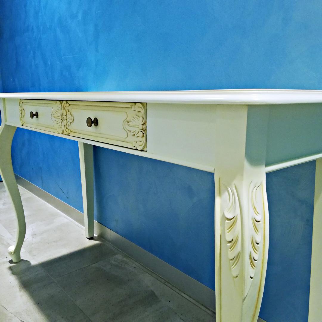 ▼ホワイトアンティーク調 コンソール デスク