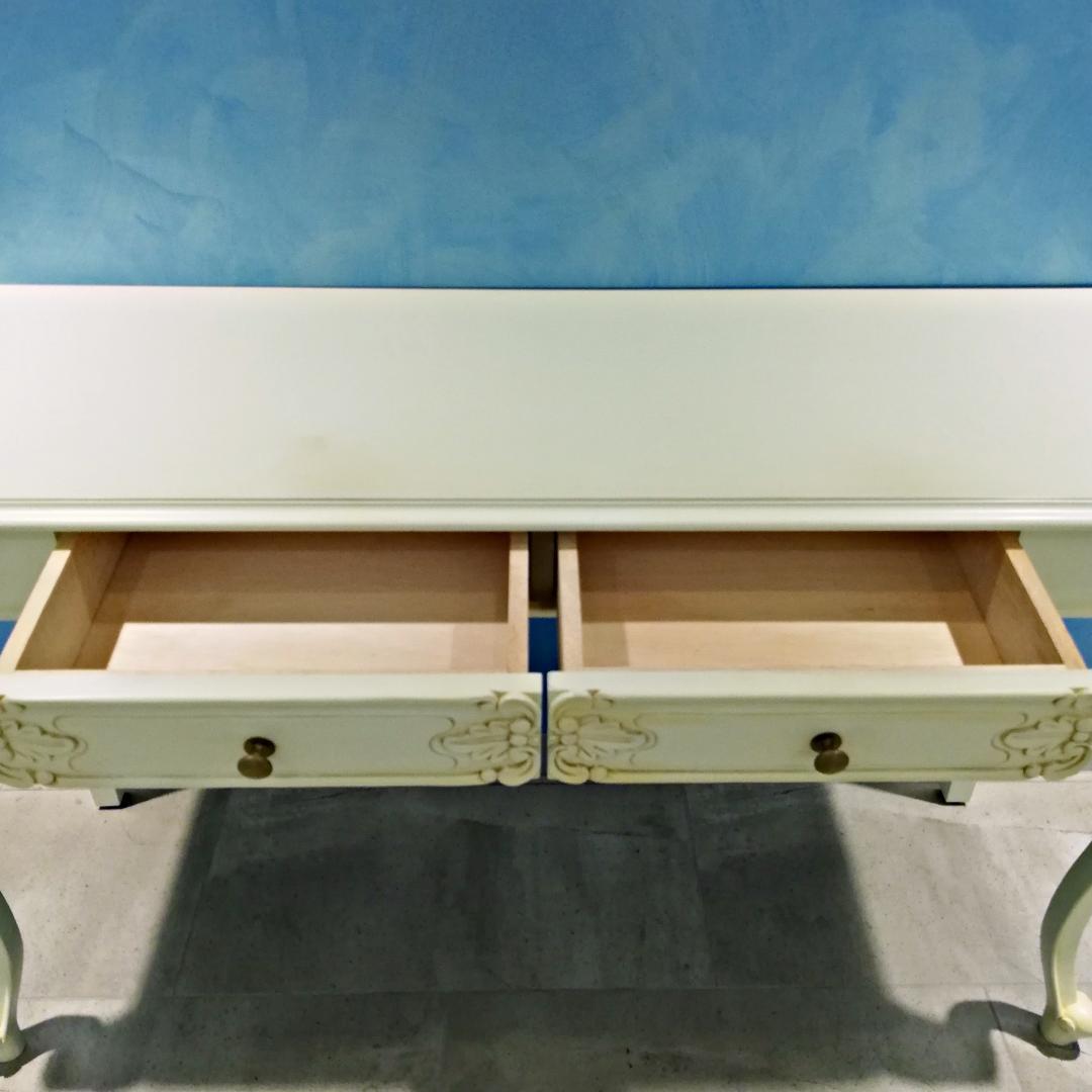 ▼ホワイトアンティーク調 コンソール デスク