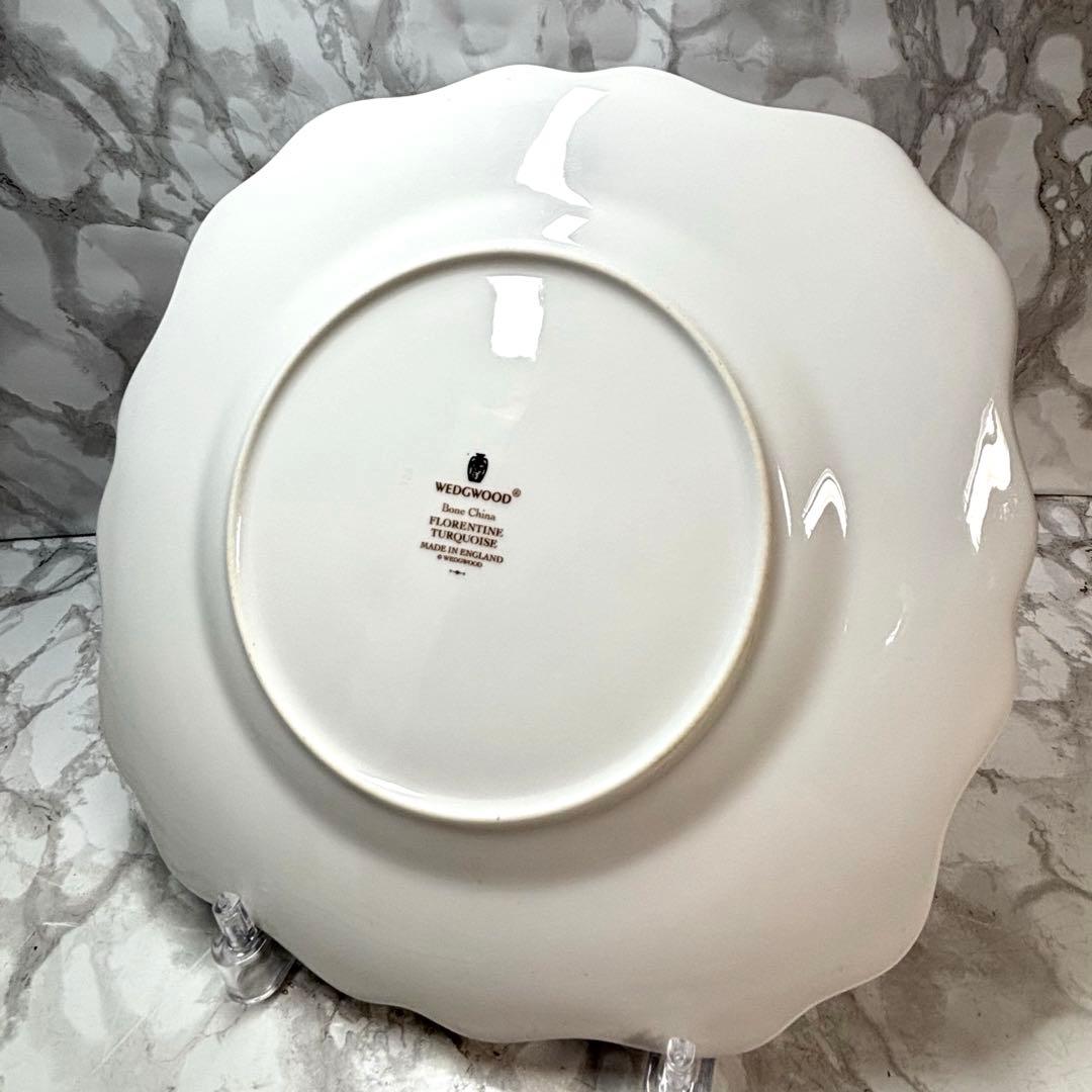  フロレンティーン ターコイズ　デザート スクエア プレート