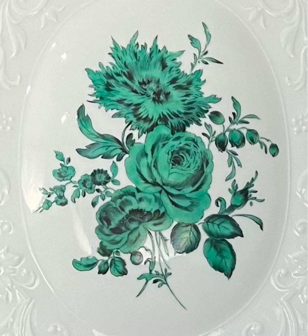 Meissen マイセン/※極稀少1級品 陶板 ワトーグリーン　レリーフ