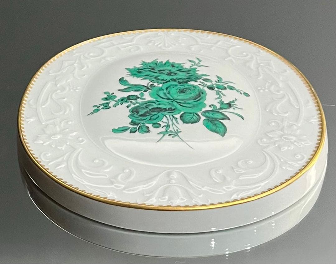 Meissen マイセン/※極稀少1級品 陶板 ワトーグリーン　レリーフ