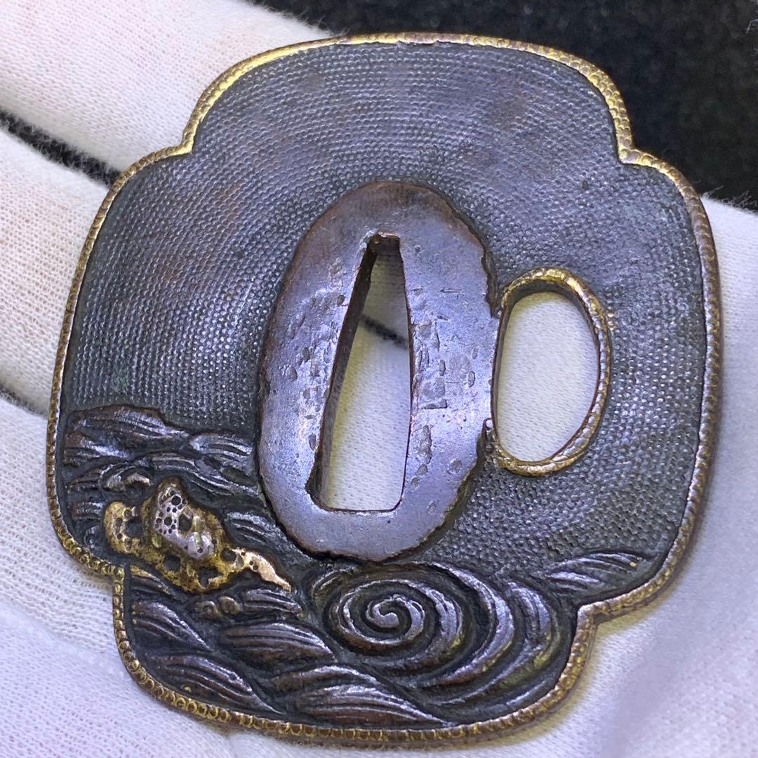 《アンティーク希少レア品！》 ⭐︎ 七福神 宝船 鶴亀 鍔つば 縁起もの♪⭐︎