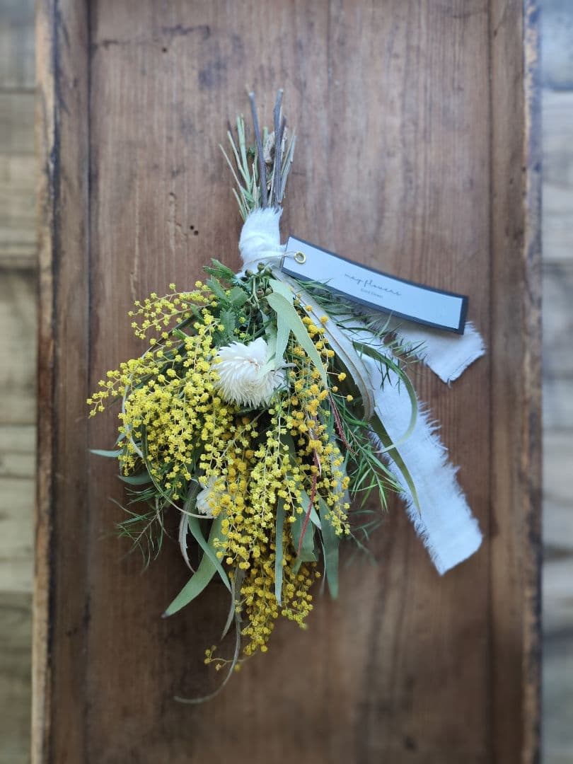 ミモザのシンプルスワッグ春待ちスワッグ【25212】