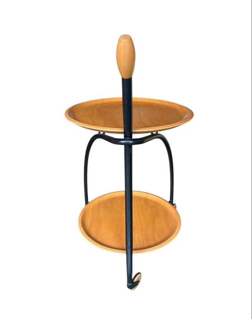 北欧スタイル サイドテーブル ワゴン ラウンド型 キャスター付き