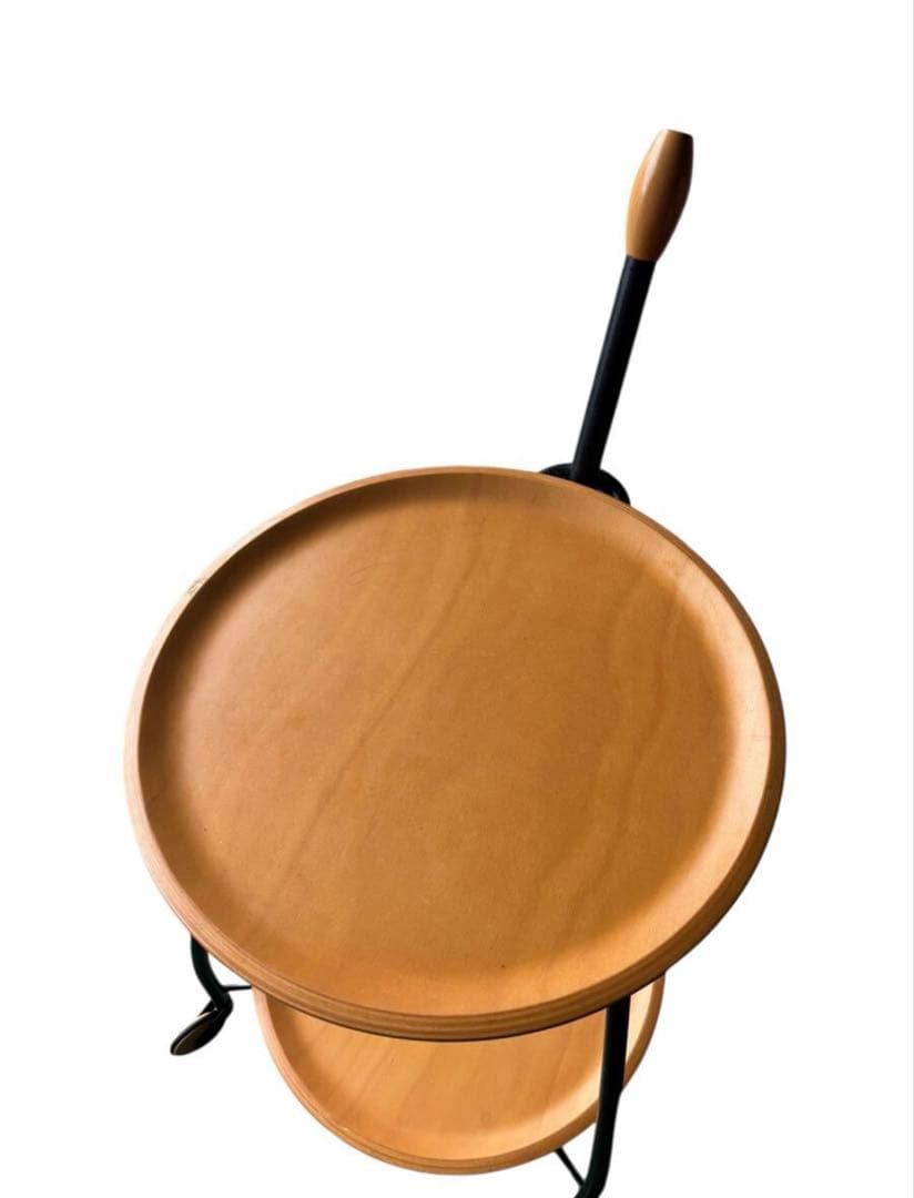 北欧スタイル サイドテーブル ワゴン ラウンド型 キャスター付き