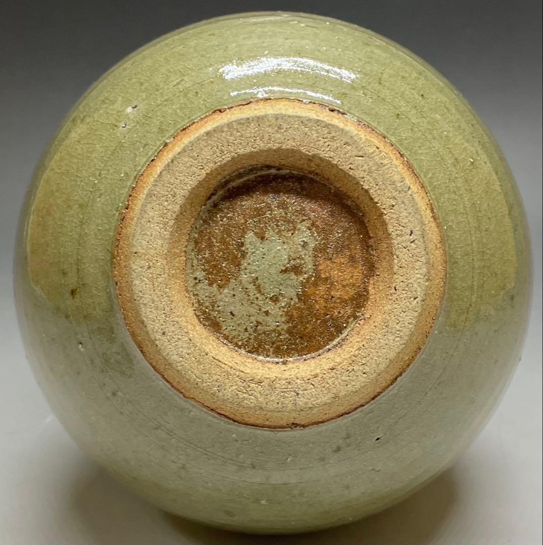 人間国宝 濱田庄司 葉文瓶 花瓶 益子焼 C9258 - メルカリ