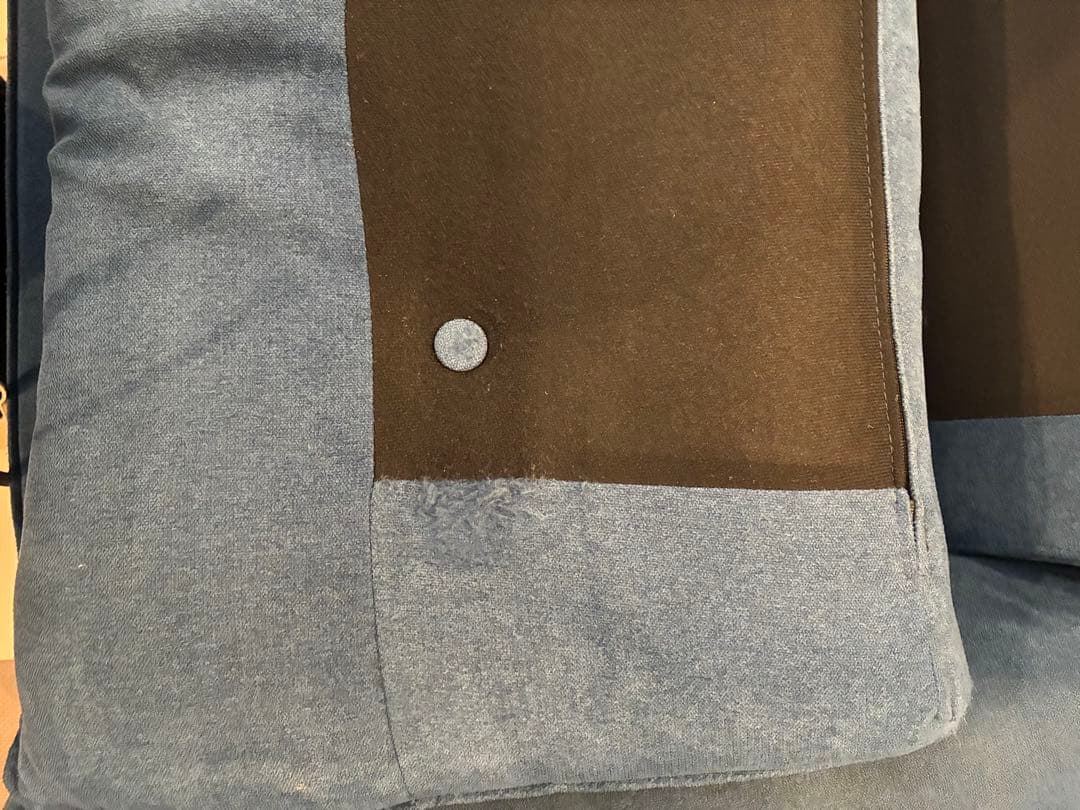 (最終価格)ニトリ2人掛けカジュアルソファ(ネイビー)ローソファコンパクトソファ