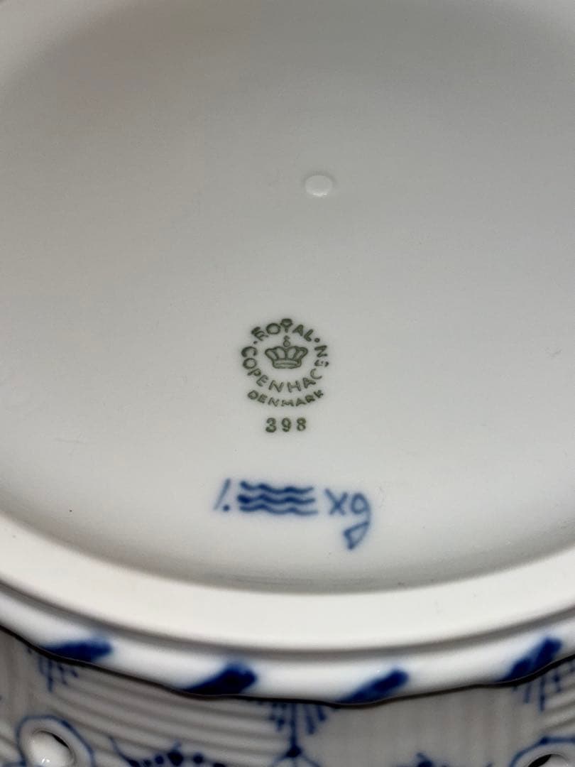 ロイヤルコペンハーゲン　ブルーフルーテッド　フルレース　フルーツバスケット