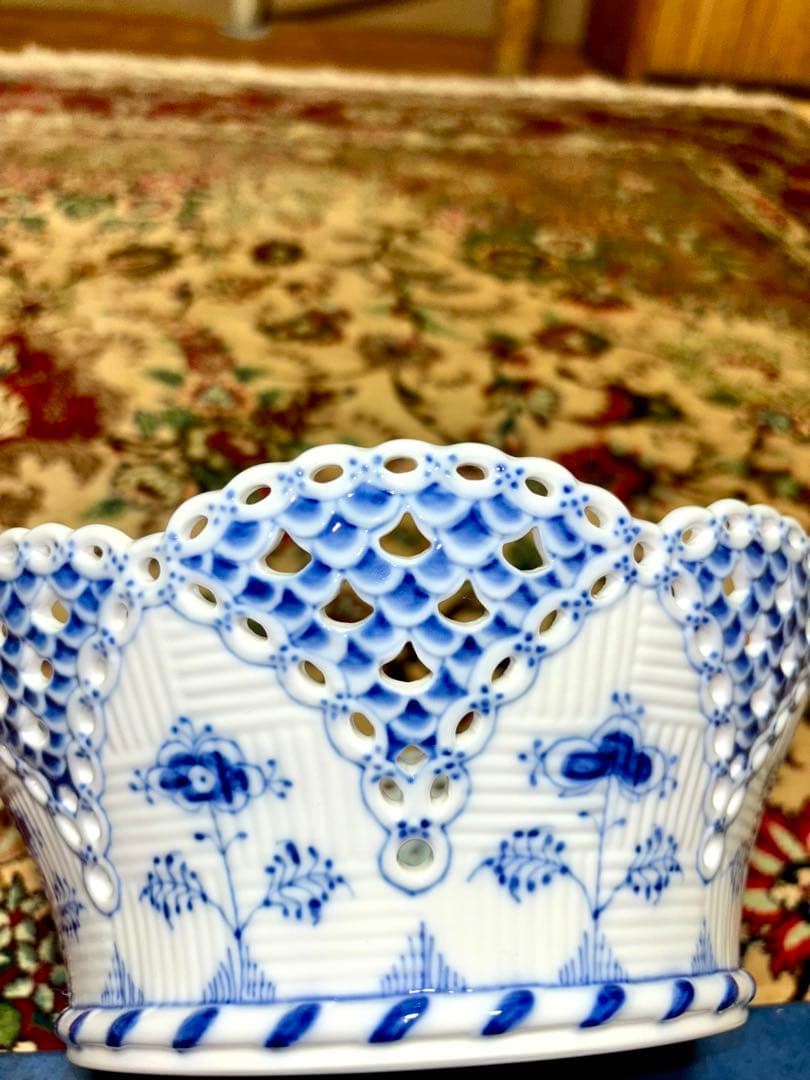 ロイヤルコペンハーゲン　ブルーフルーテッド　フルレース　フルーツバスケット