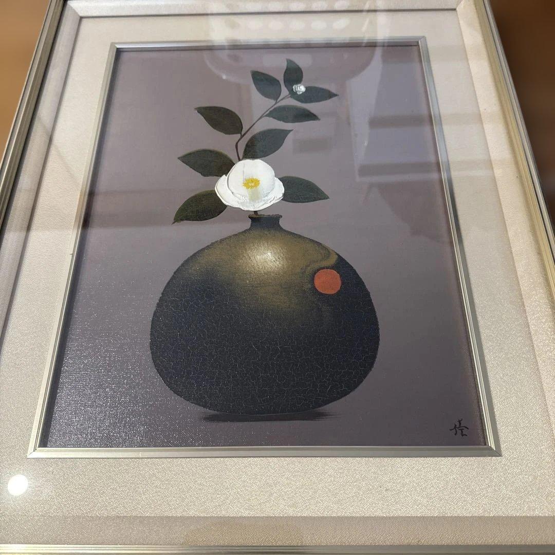 西村佳津子油彩画 椿真筆 - メルカリ