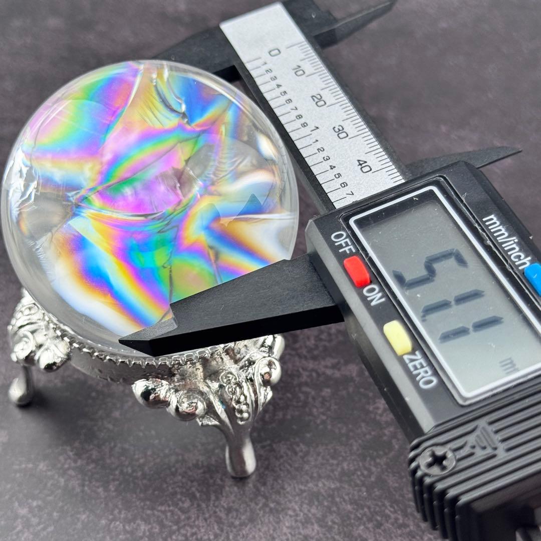 M-12虹入り水晶スフィア　アイリスクォーツ　天然石　クリスタル　パワーストーン