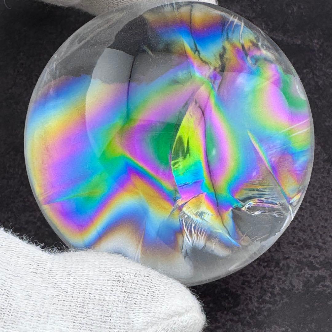 M-12虹入り水晶スフィア　アイリスクォーツ　天然石　クリスタル　パワーストーン