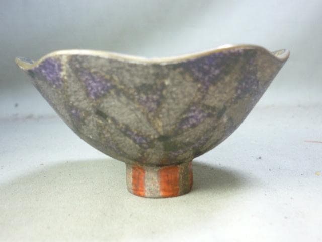 前田正博　色絵金銀彩高杯　個展購入作品　鳥取県　師：藤本能道　酒器　ぐい呑　徳利