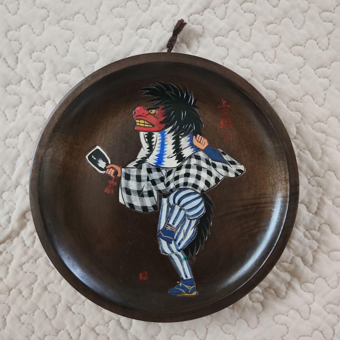 上田獅子 信州上田 郷土品 木彫り 壁掛け アート 農民美術 伝統工芸品