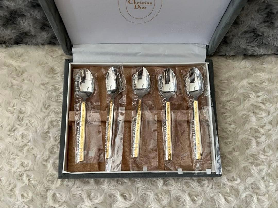ディオール　カトラリーセット　金彩　スプーンセット〈５本セット〉