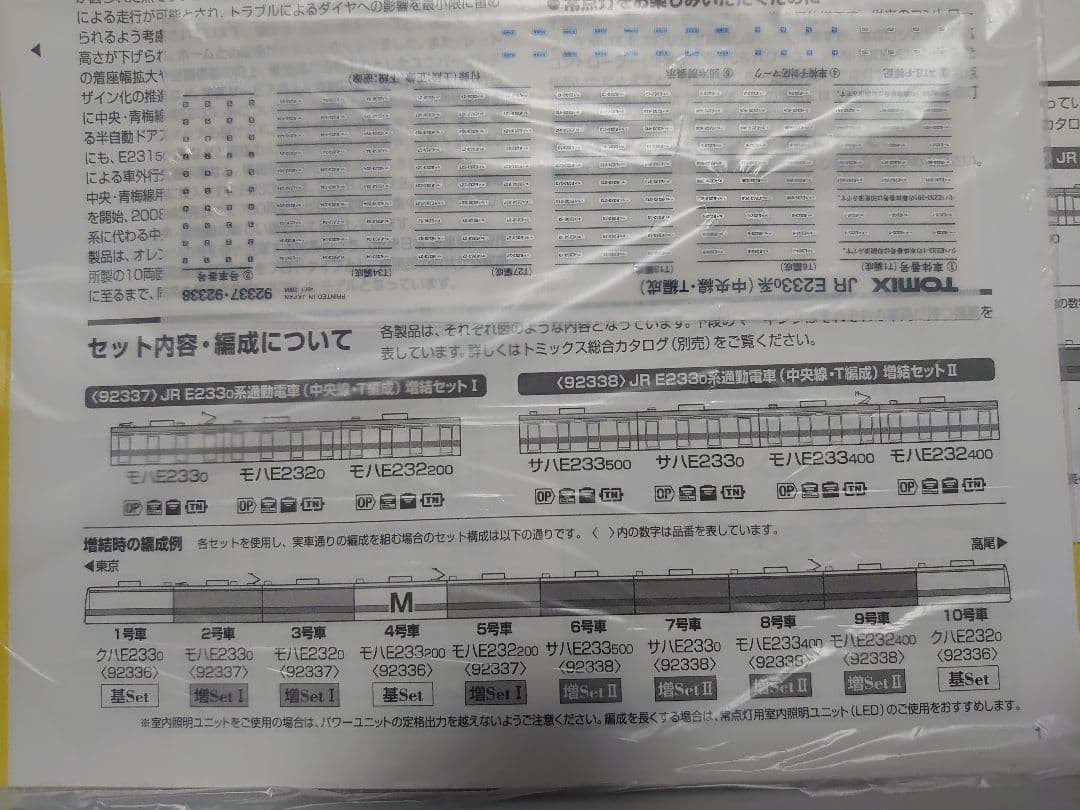 E233系 中央線　T編成 　TOMIX 新品近 10両ウレタン付